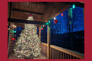 Christmas tree on deck